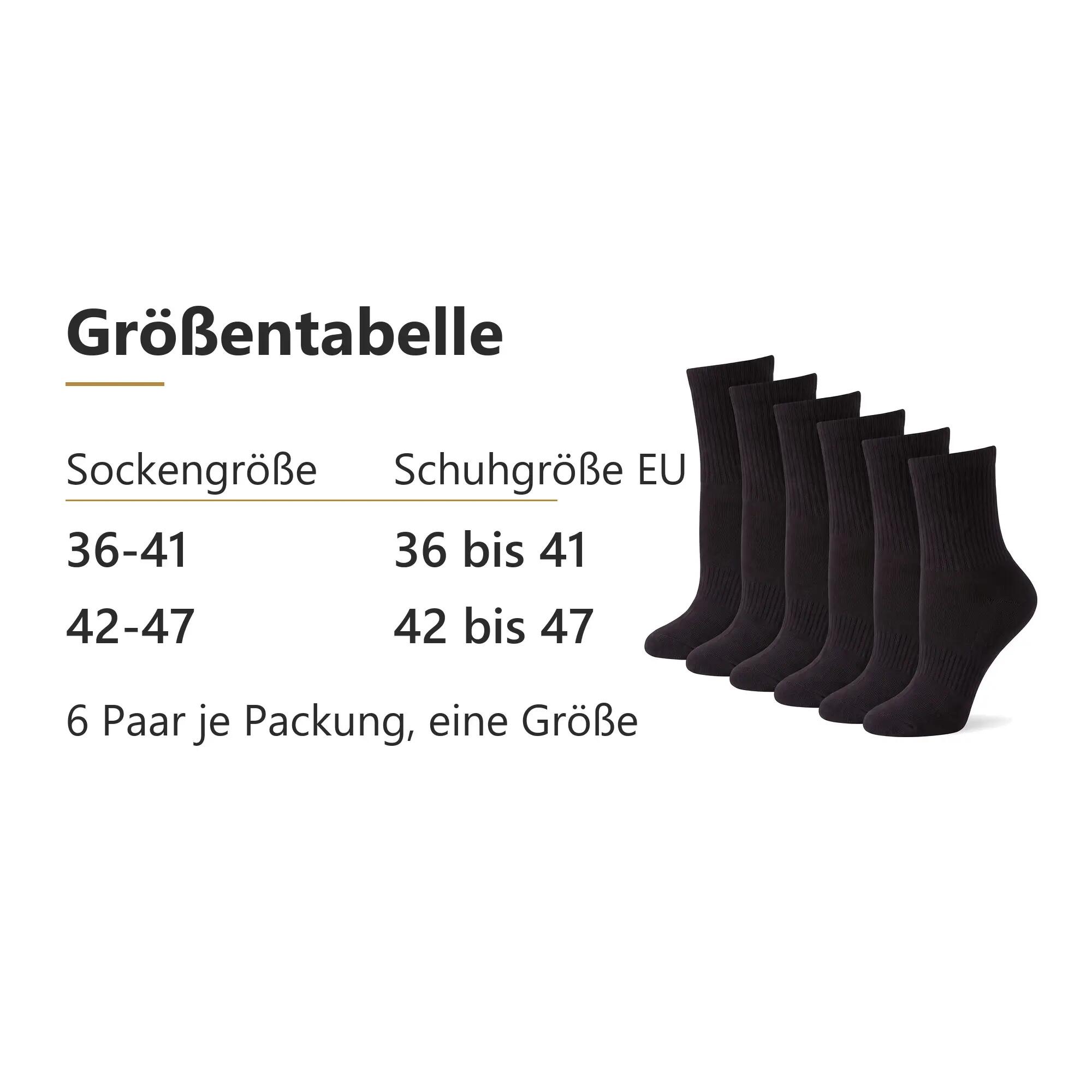 Damen Herren Fitness Sportsocken halbhoch mit Rippschaft kurze Socken 6 Paar 5/7