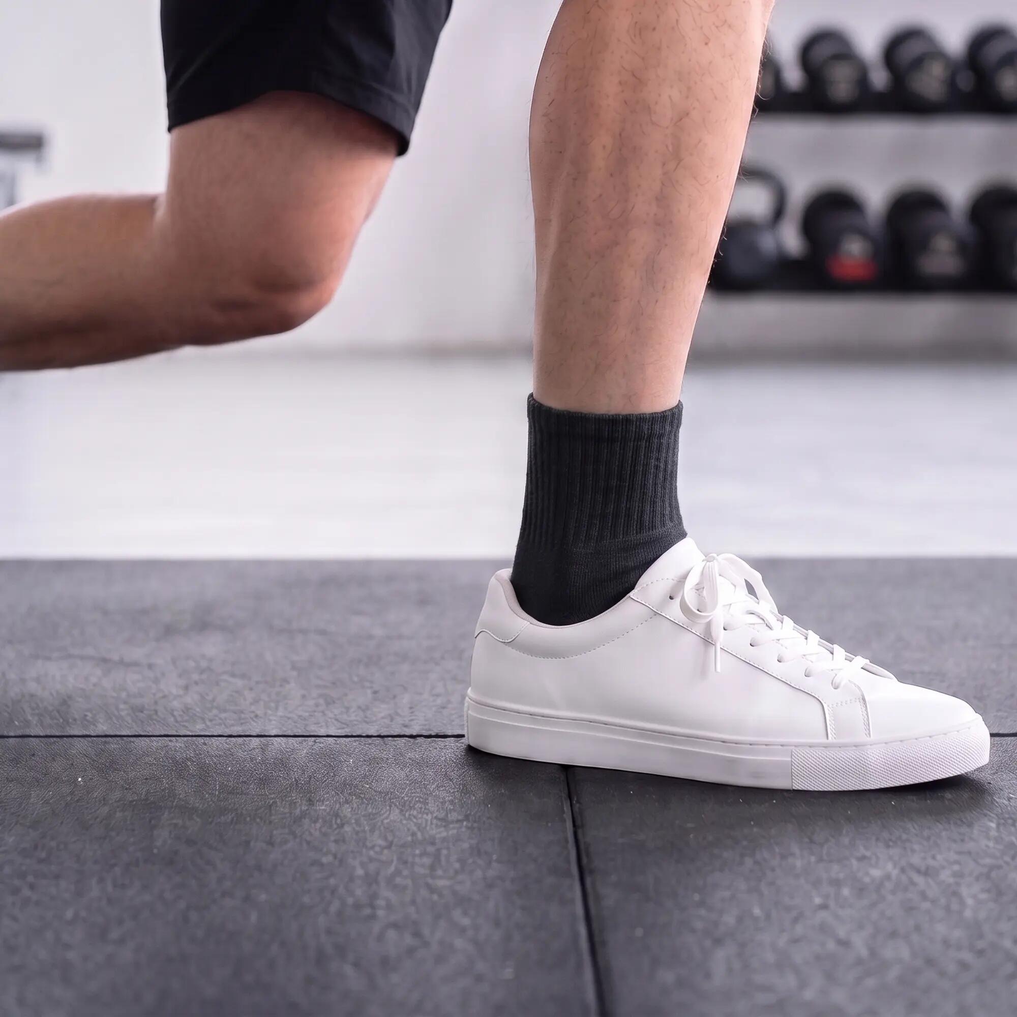 Damen Herren Fitness Sportsocken halbhoch mit Rippschaft kurze Socken 6 Paar 3/7