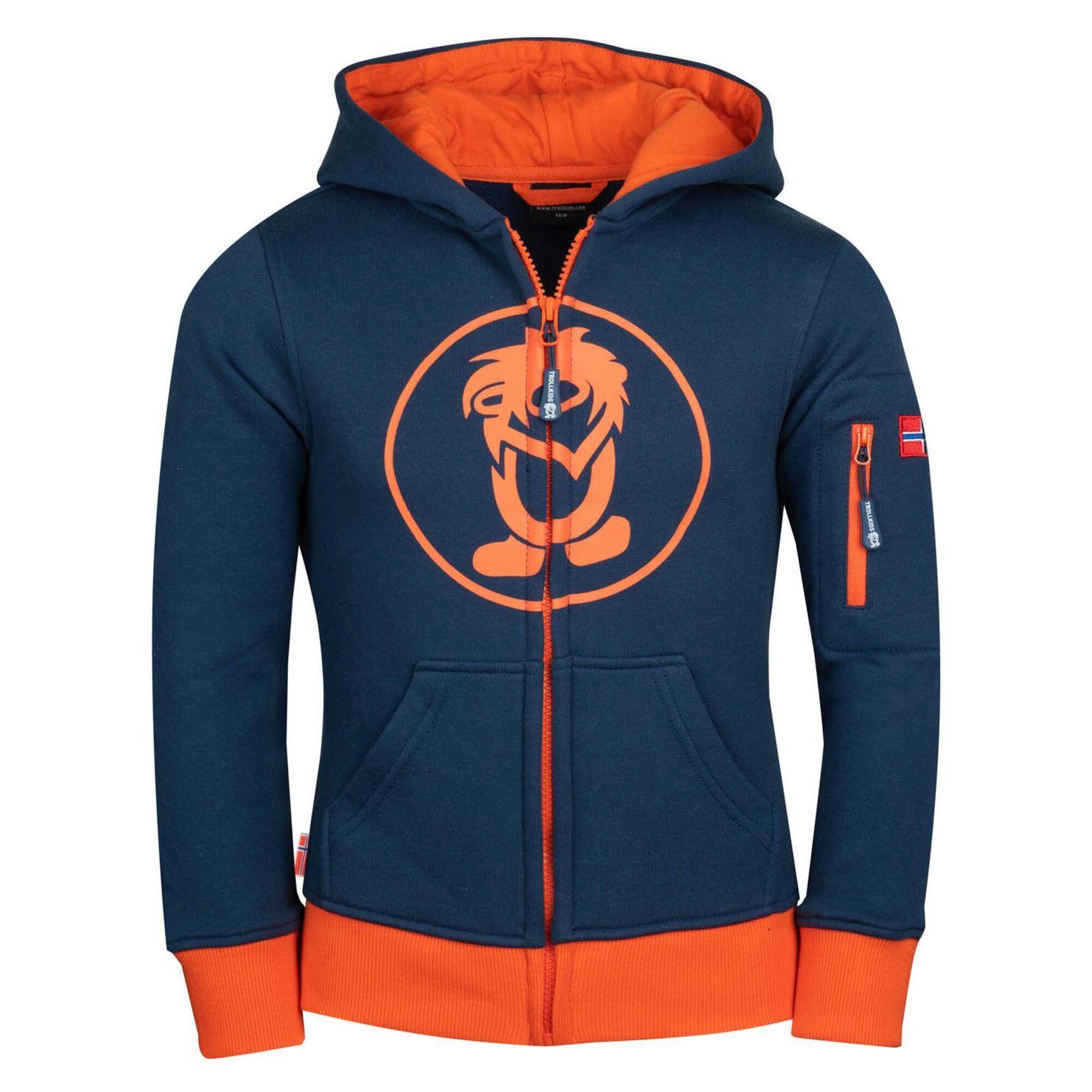 Children's Sortland Mystic hoodie Blue / Orange