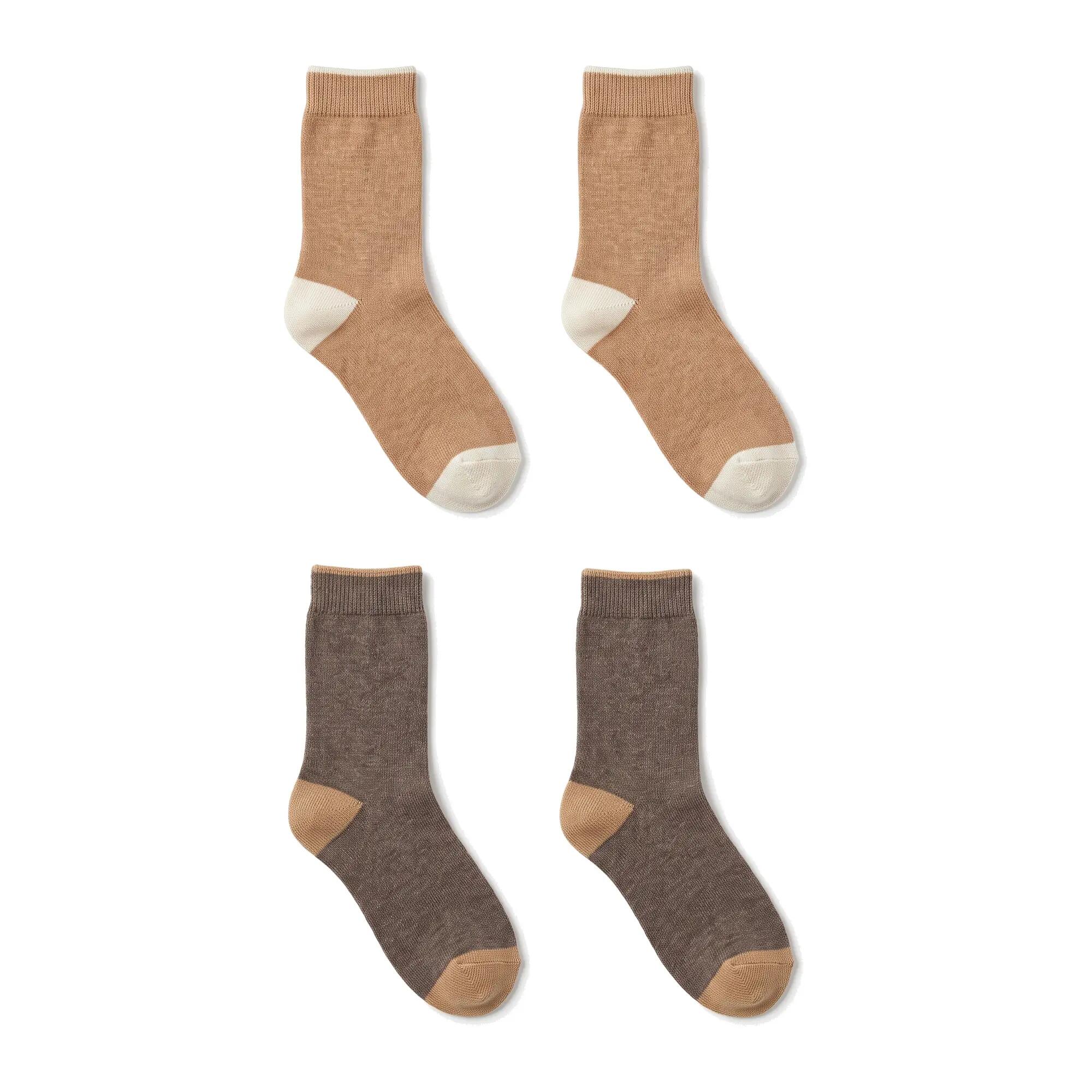 Damen Herren Freizeit Wollsocken mit Kaschmirwolle 4 Paar warme Wintersocken 2/8