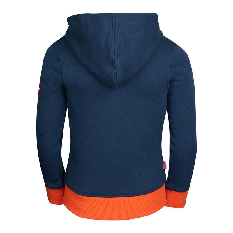 Kinder Hoodie Pullover Sortland Mystik Blau / Orange