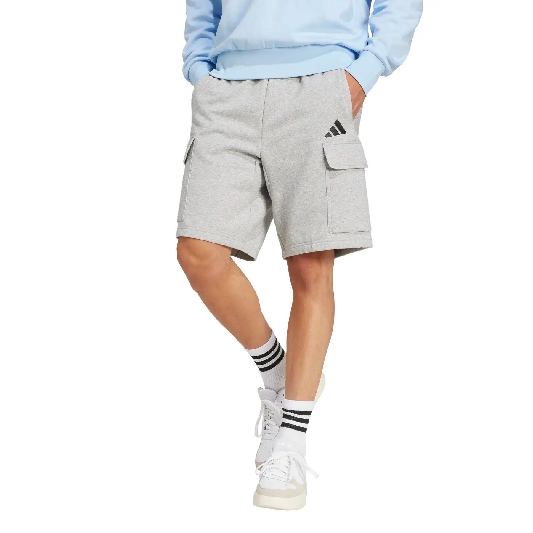 Pantalón corto cargo adidas Essentials Feelcozy Fleece 2/6