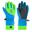 Kinder Handschuhe Trolltunga Mittelblau/Grün Größe 5; 9-10 Jahre