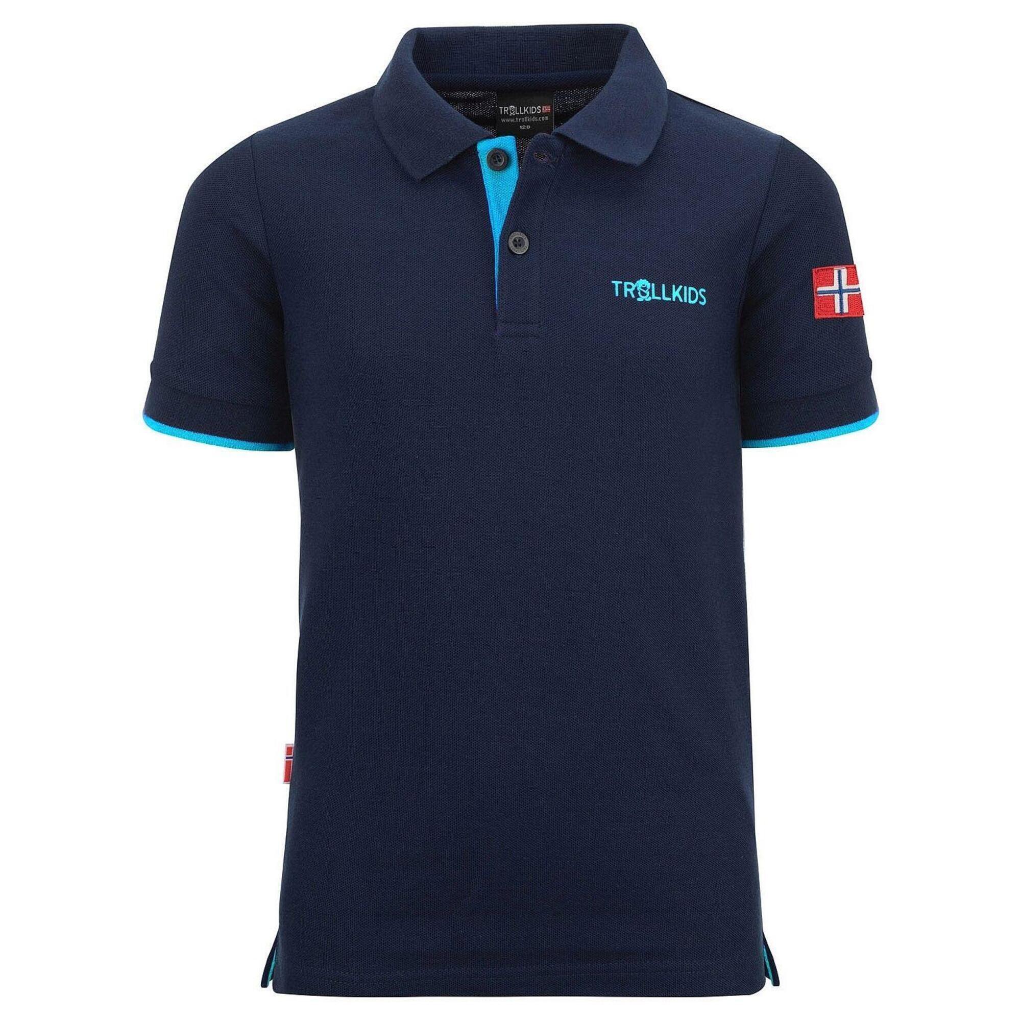 Polo Bergen XT pour enfants bleu marine / bleu moyen 1/2