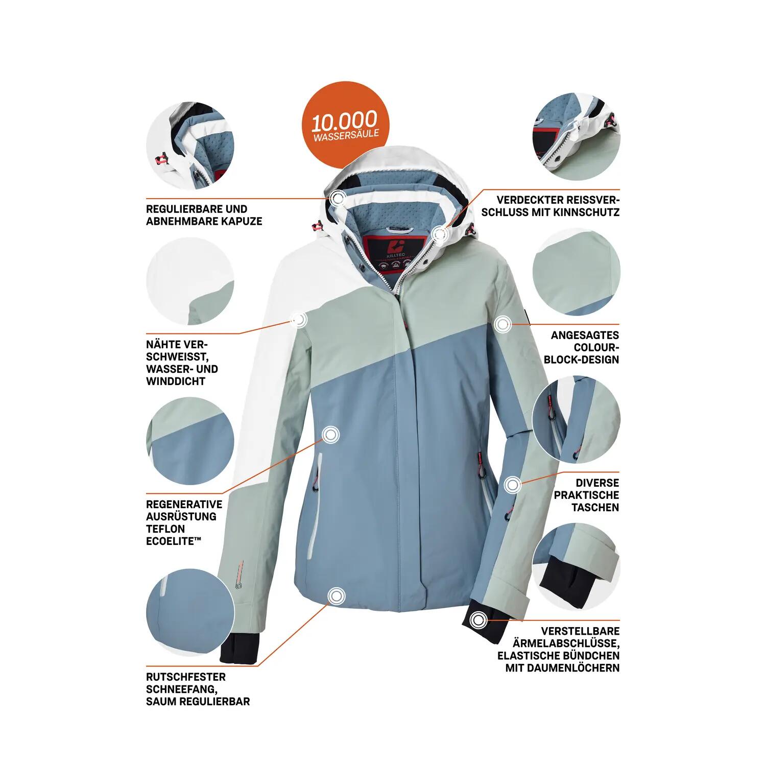 Damen Skijacke Funktionsjacke mit abzippbarer Kapuze 5/7