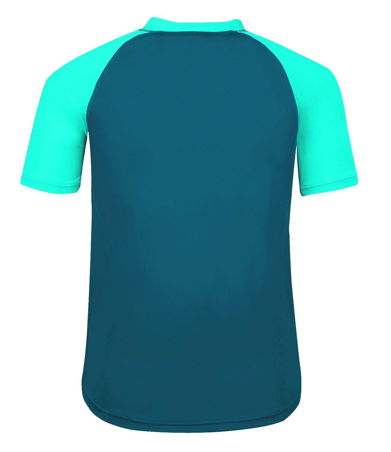 Kinder T-Shirt Kvalvika Dunkel-Minzgrün/Petrol 2/3