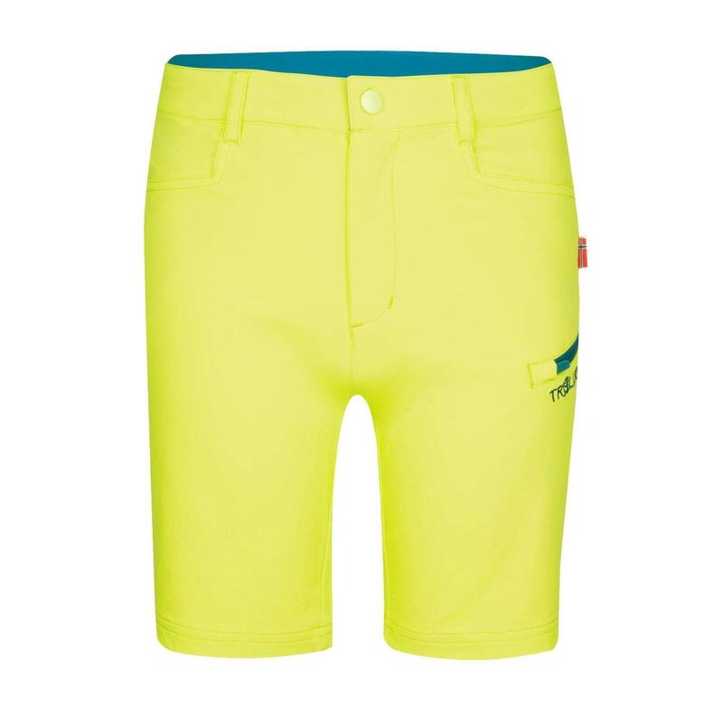 Short enfant Haugesund jaune citron/bleu pétrole
