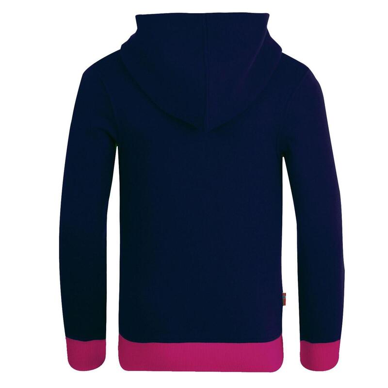 Kinder Hoodie Pullover Troll Marineblau / Pink