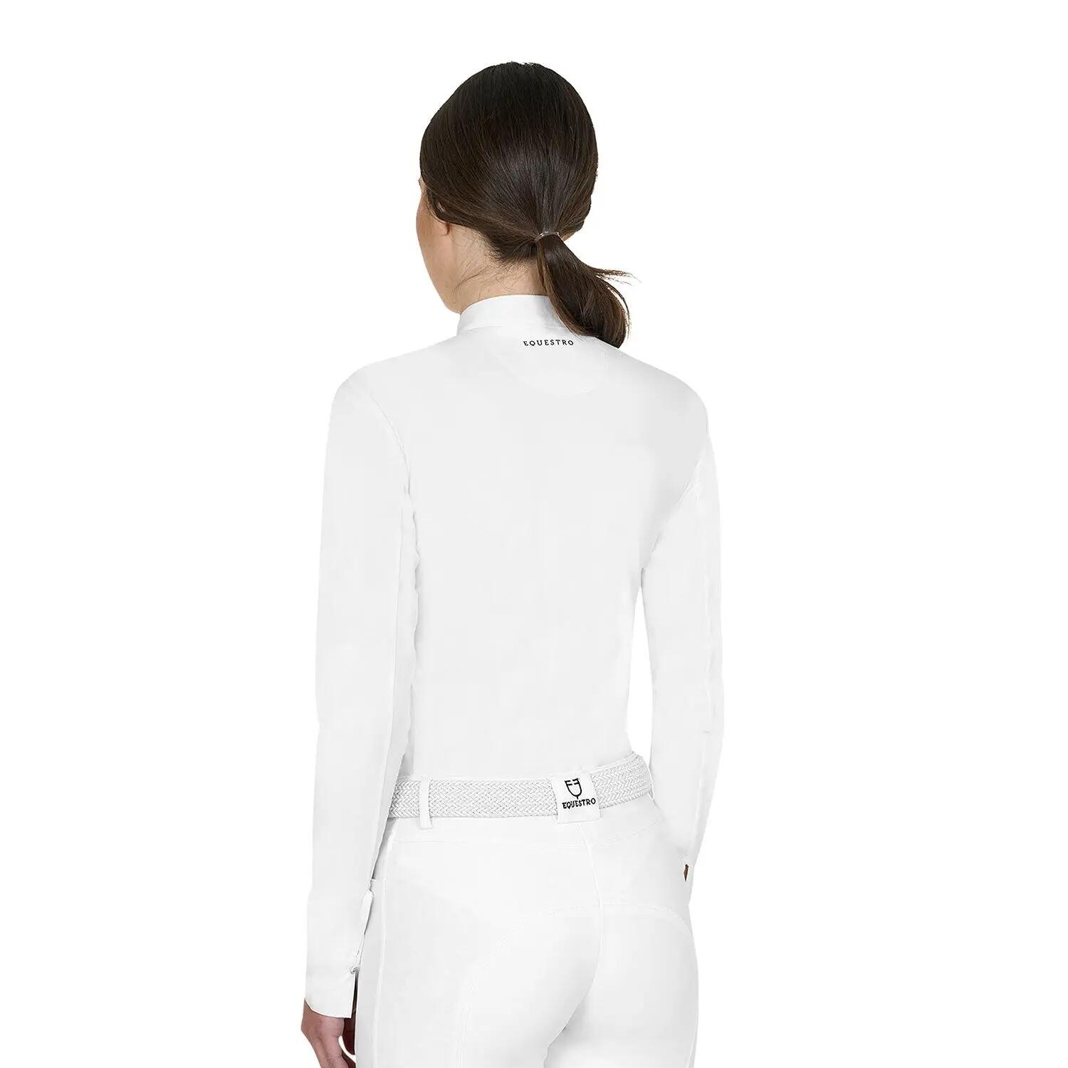 Equestro Wedstrijdshirt Dames Wit - 6/6