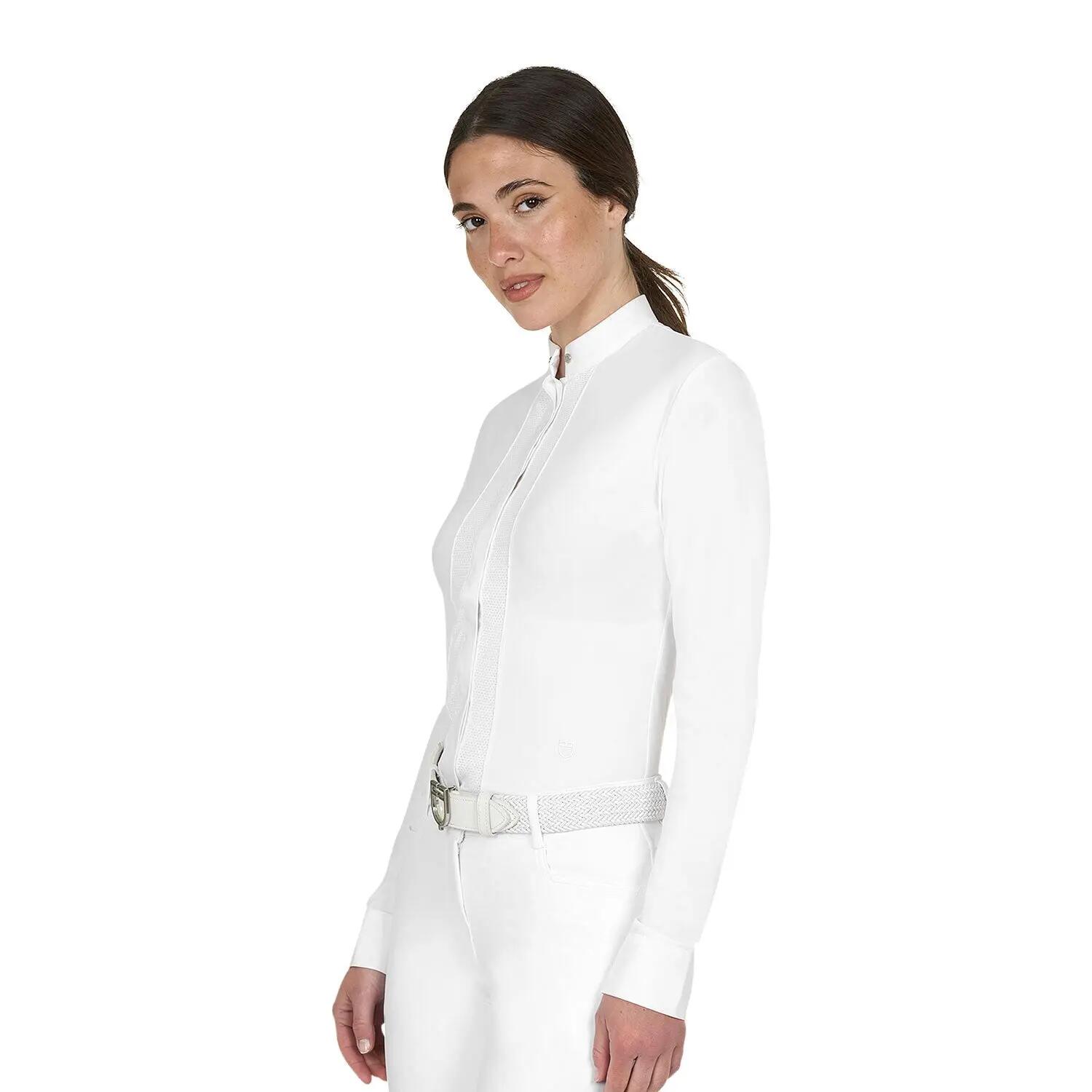 Equestro Wedstrijdshirt Dames Wit - 5/6