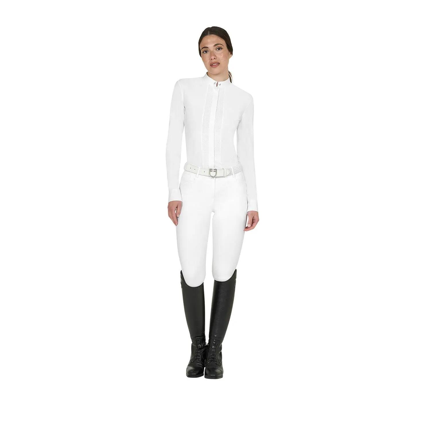 Equestro Wedstrijdshirt Dames Wit - 3/6