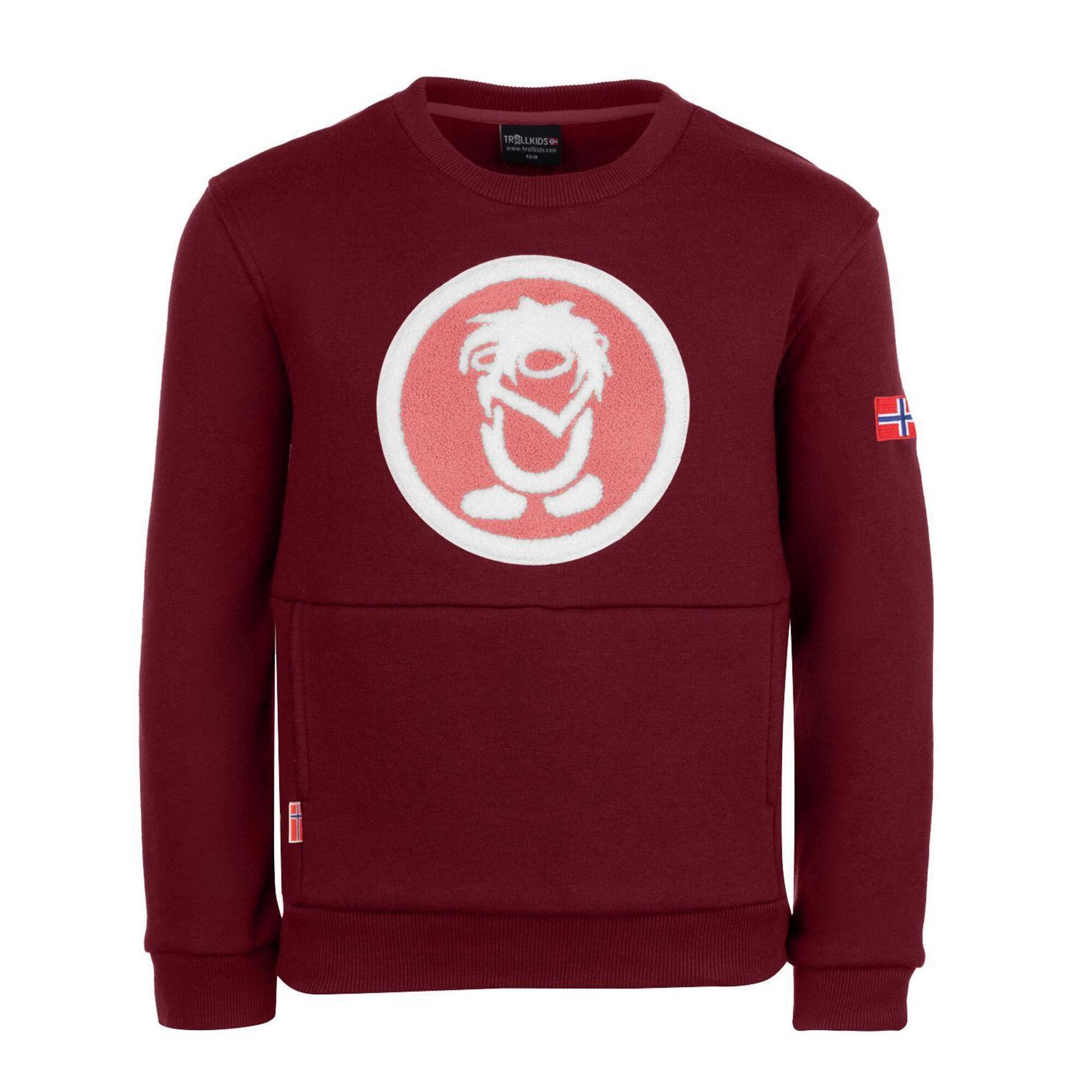 Trolltunga children's sweatshirt brown