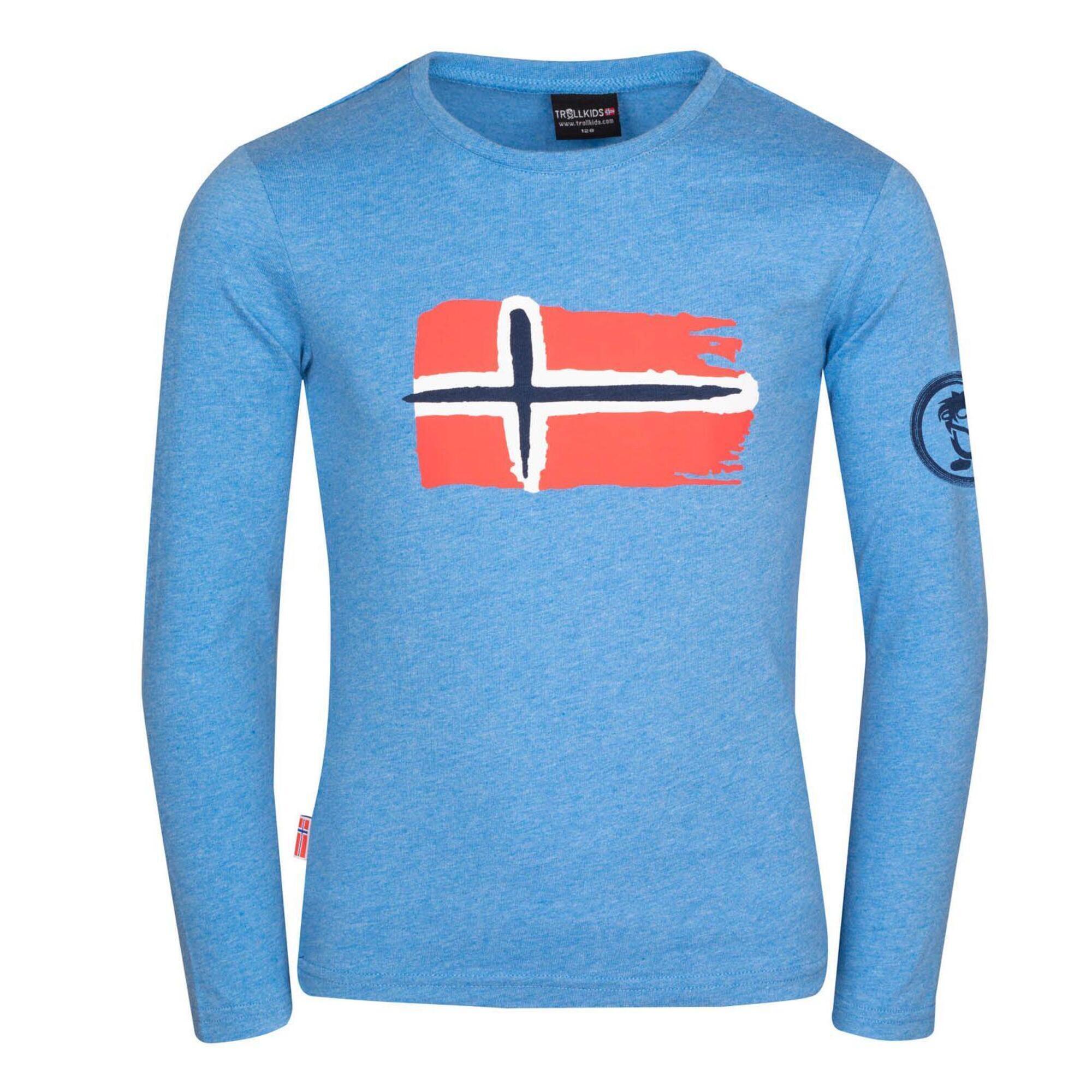 TROLLKIDS Kinder Longsleeve Oslo Mittelblau