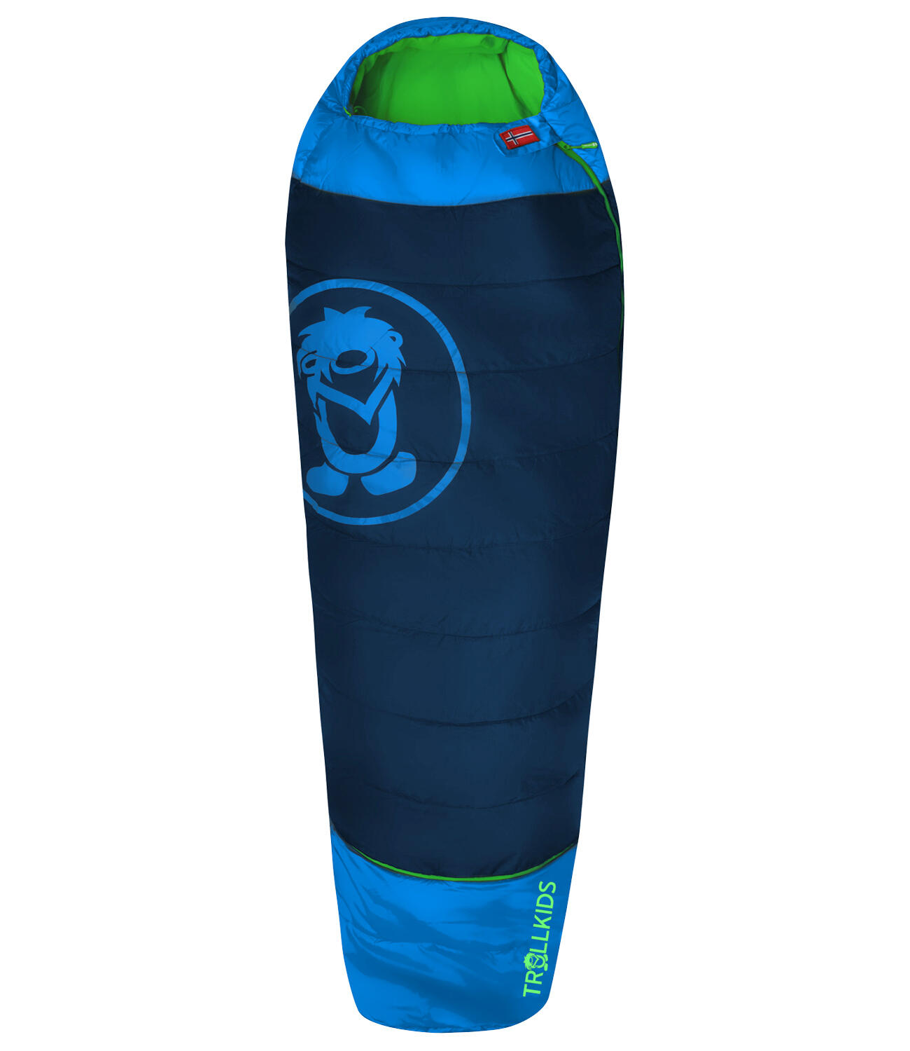 TROLLKIDS Kinder Schlafsack Fjell Dreamer Marineblau / Grün