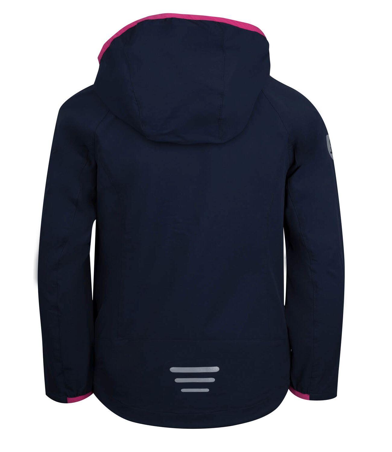 Veste softshell fille Kvalvika bleu marine/magenta 2/3