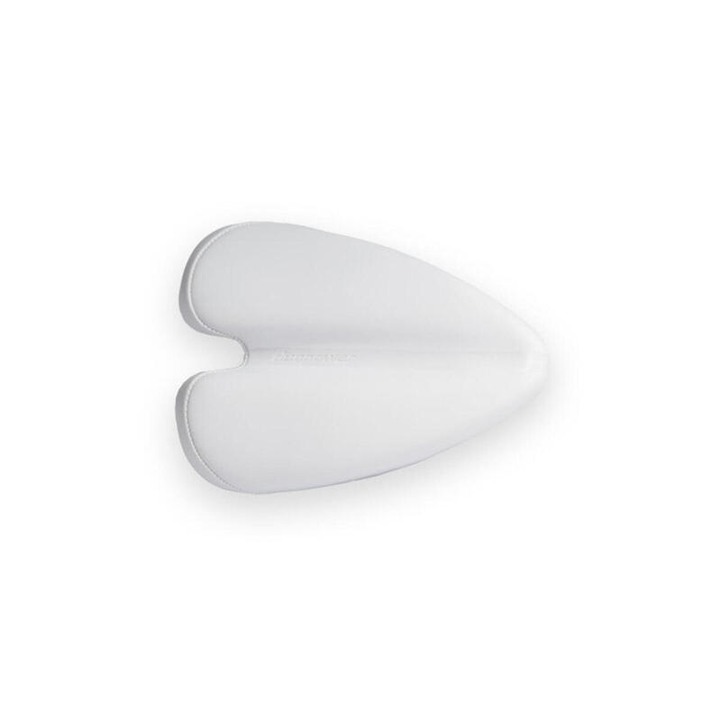 Selle de vélo fabriquée à la main Duopower Nelox - Acier - Largeur 132mm blanc