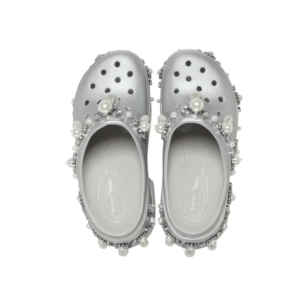 Crocs Siren Clog Simone Rocha Spiked Silver 2/2