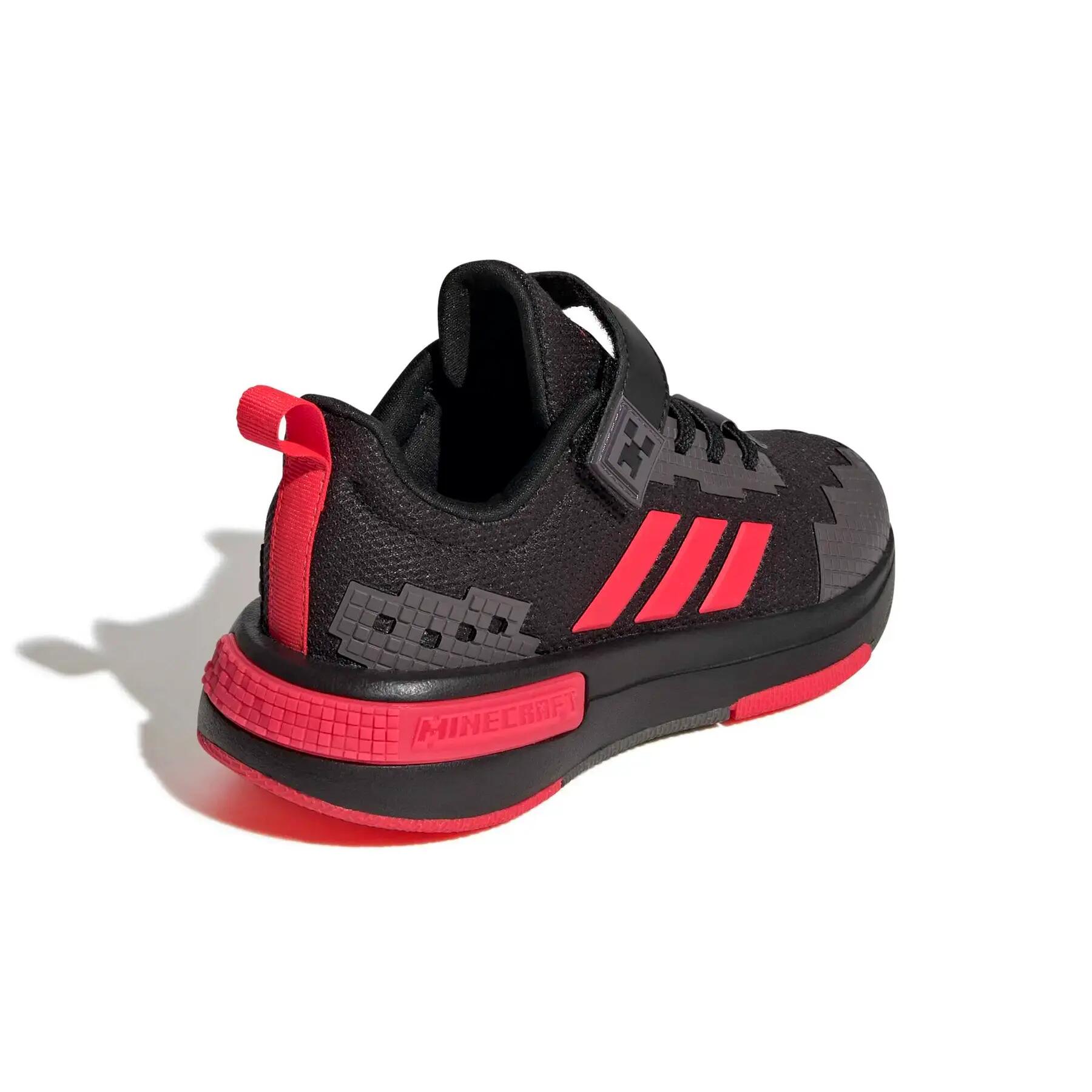Scarpe bambino adidas minecraft pro - nero/rosso 4/7