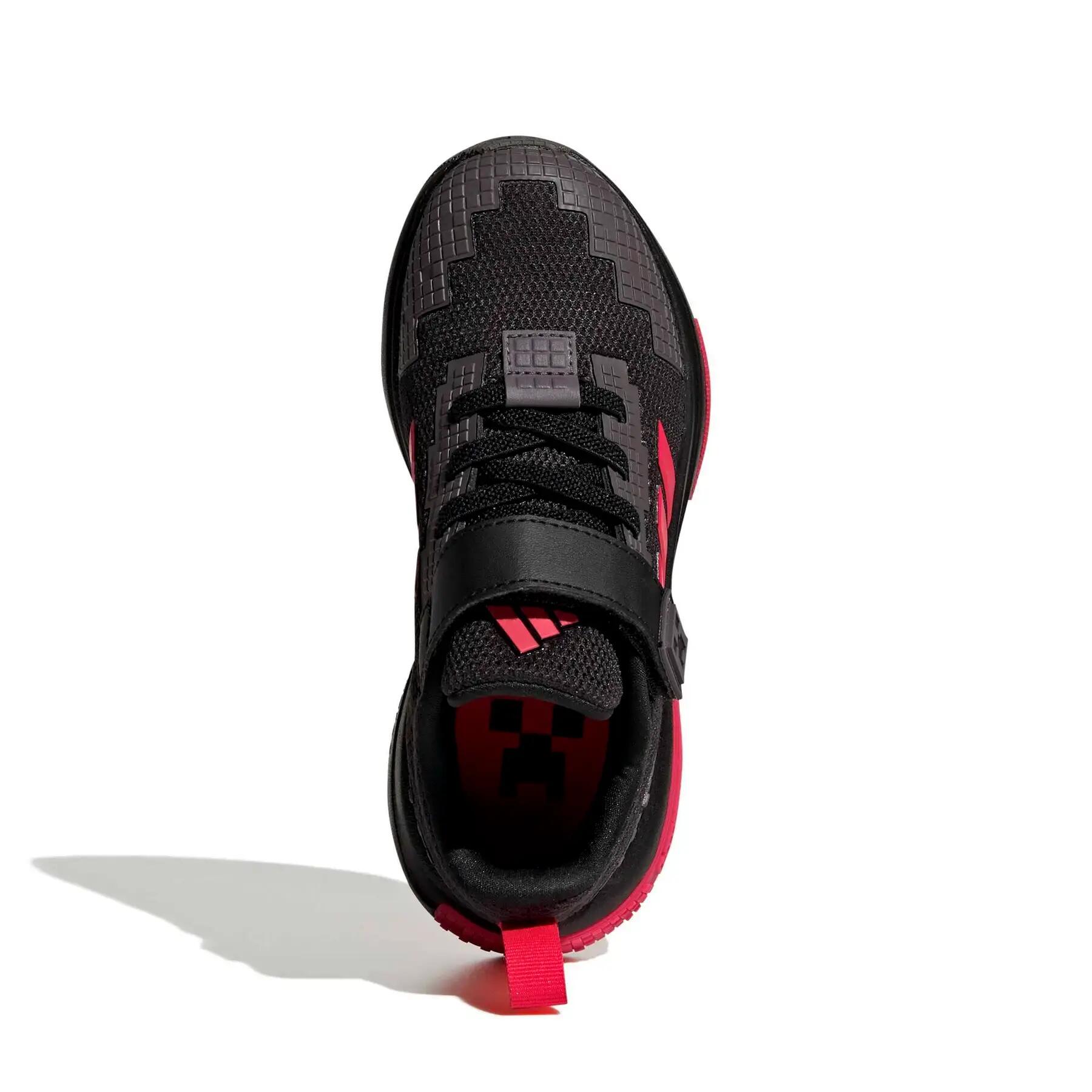 Scarpe bambino adidas minecraft pro - nero/rosso 3/7