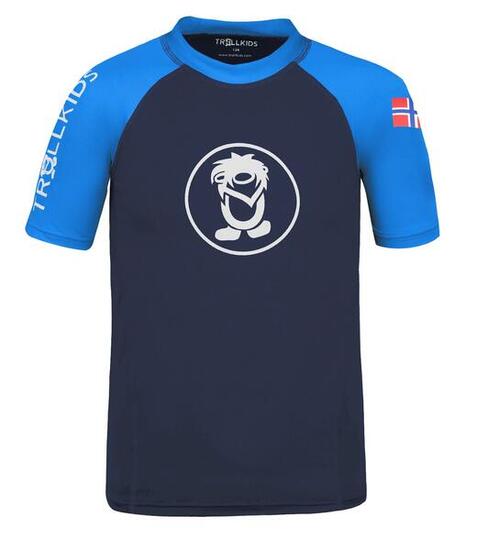 T-shirt enfant Kvalvika bleu marine / bleu moyen