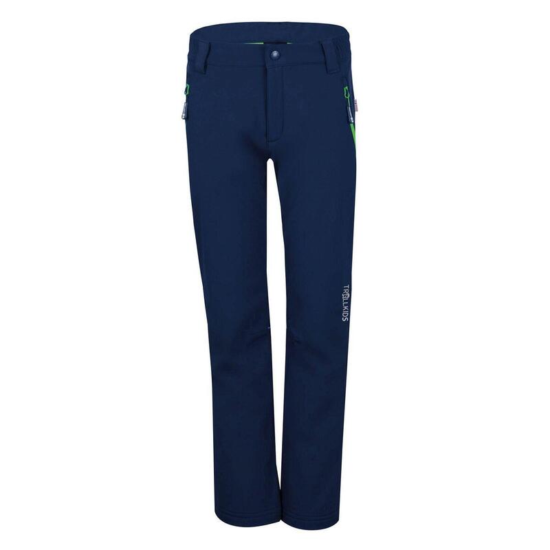 Pantalon Softshell Fjell pour enfants Hydrofuge Bleu marine