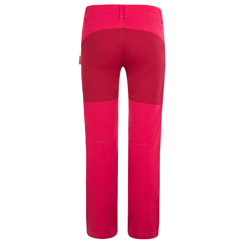 Pantalon de trekking Hammerfest pour enfants, respirant, rouge rubis