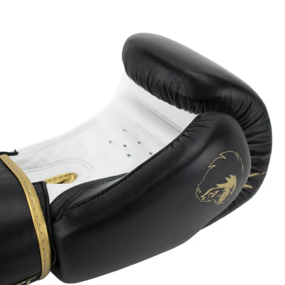 Gants de boxe en cuir - Warrior SE - Noir/Or 6/7