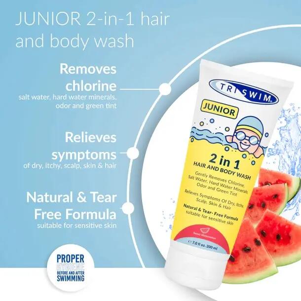 Żel do mycia ciała i włosów dla dzieci TRISWIM Junior Watermelon 4/4