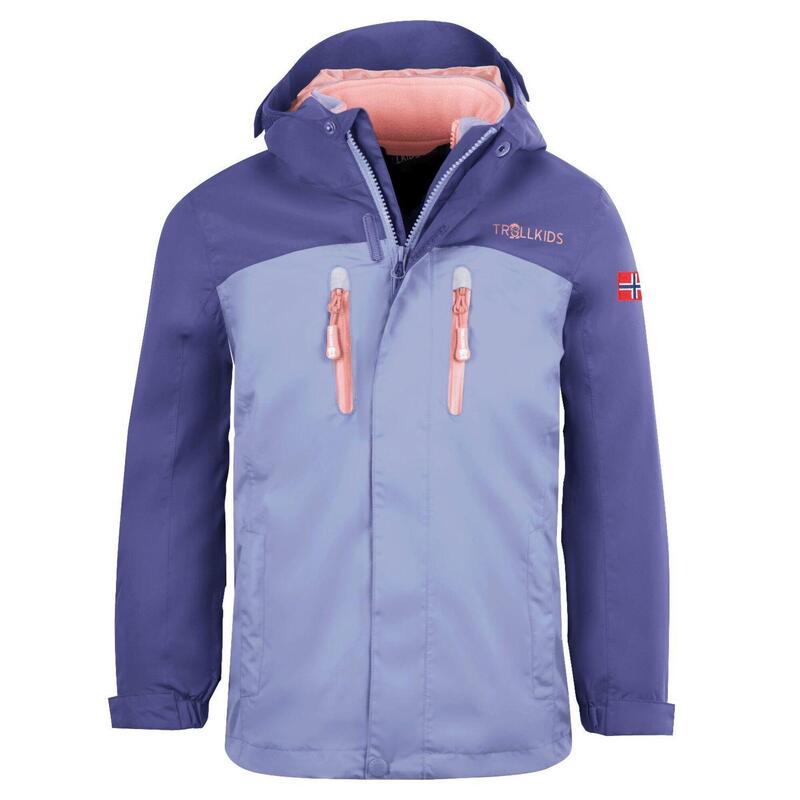 Kinder 3in1 Jacke Bryggen Dunkellila/Lavender