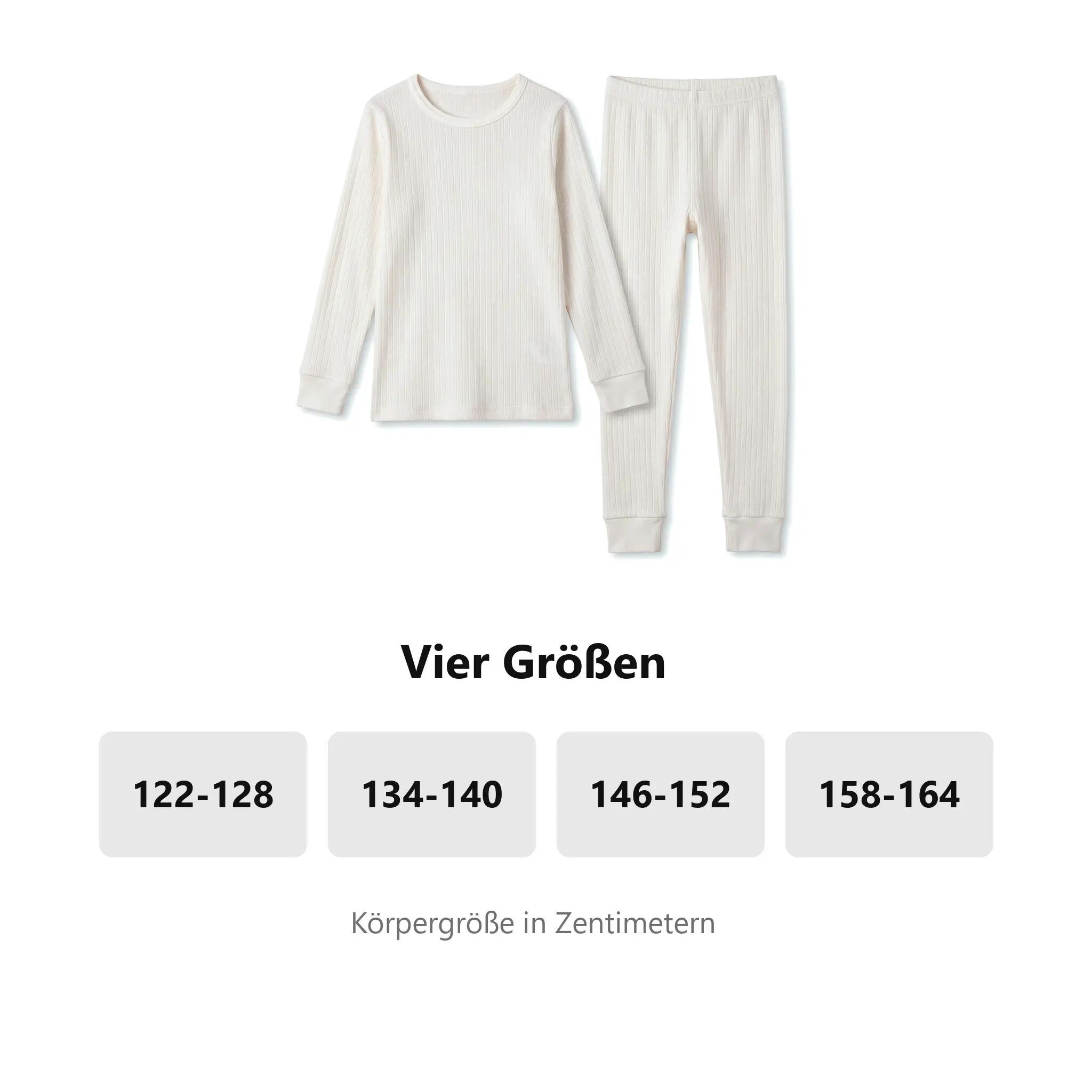 Kinder Funktionswäsche Set Jungen Mädchen Unterhemd Unterhose Feinripp warm 4/5