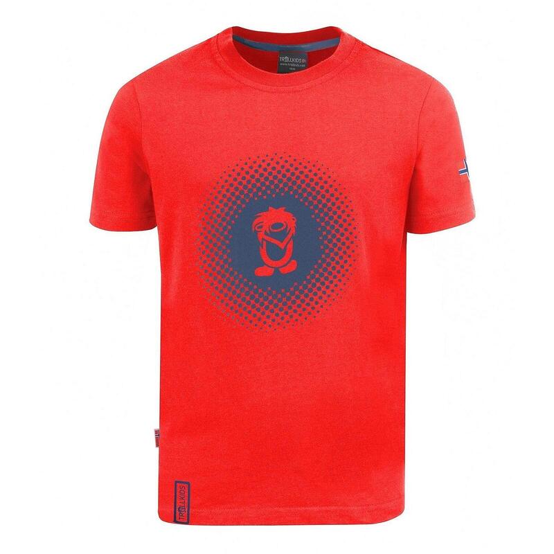Kinder T-Shirt Pointillism Rot / Marineblau
