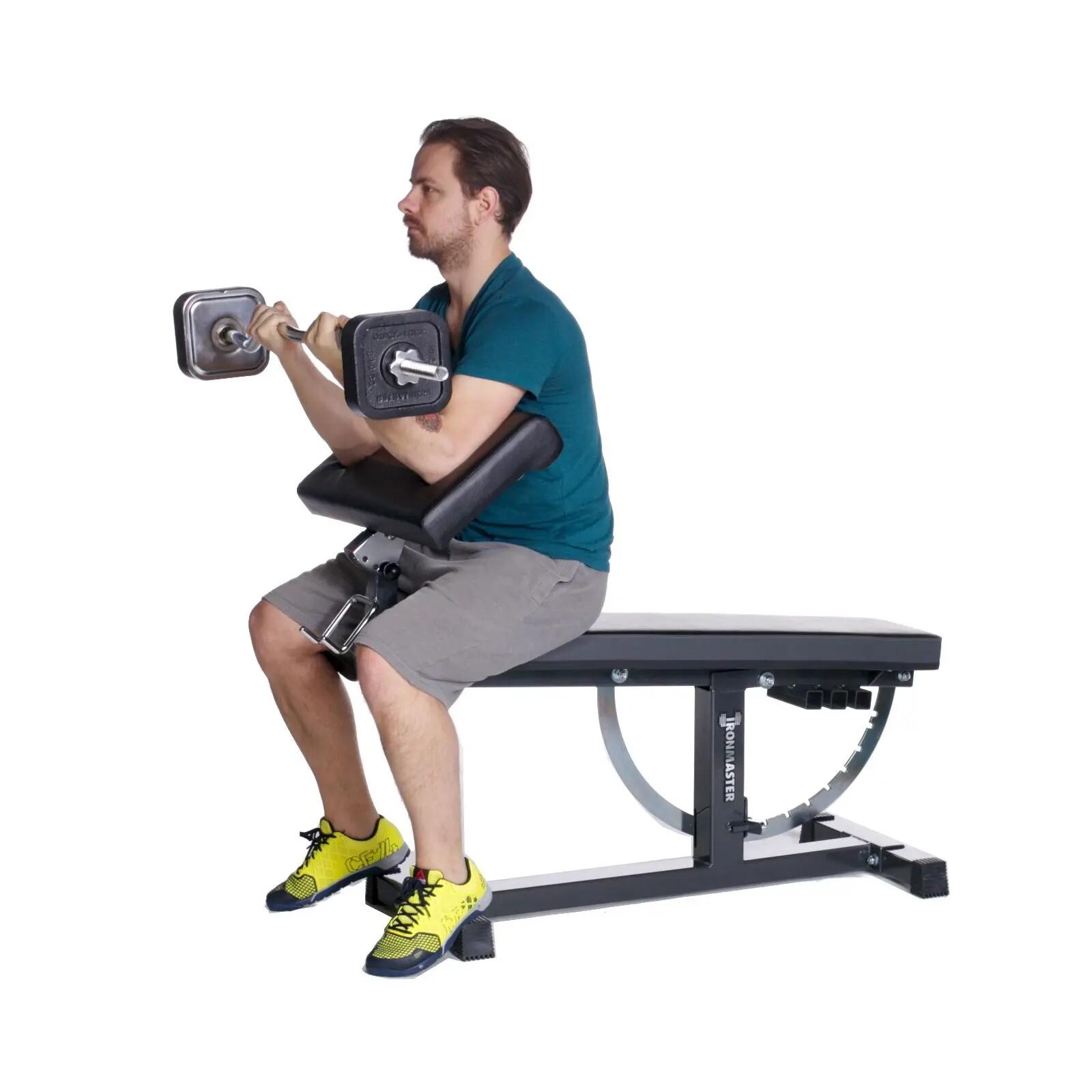 Biceps-curlpult - Krachttraining - Ironmaster Super Bench - Verstelbaar, zwart 2/2
