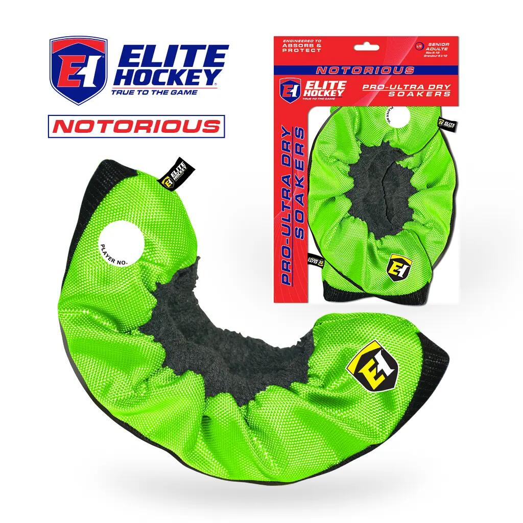 ELITE HOCKEY Notorious Pro Ultra Dry Soaker Lime Large/Senior 6-12 accesoriu