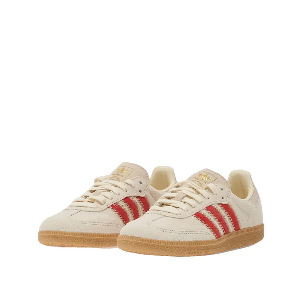 Sapatos adidas Samba OG Pele Bege/Branco/Vermelho 5/6