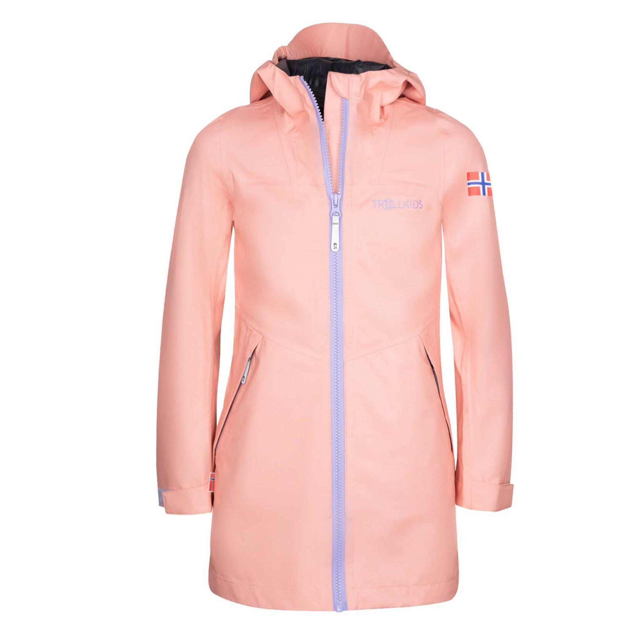 Lillehammer raincoat for girls Aprikose/Lavender