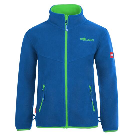 Kids Fleece Jacket Oppdal XT Ademend Isolerend Medium blauw/Lichtgroen