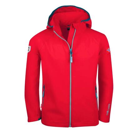 Veste softshell pour enfants Kvalvika Bleu incandescent/Jaune trouble