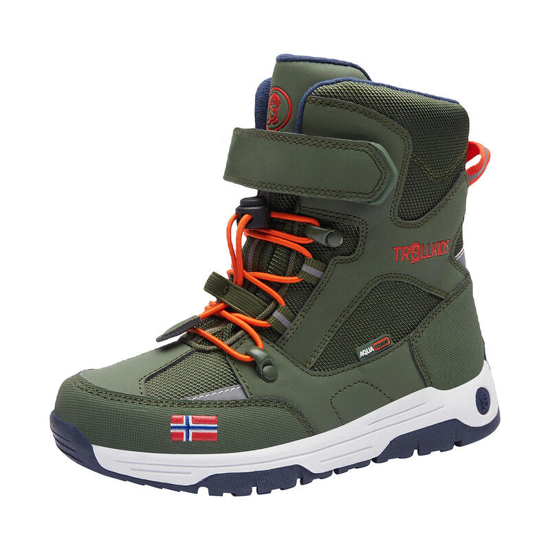 Chaussures d'hiver pour enfants Lofoten XT vert forêt/orange