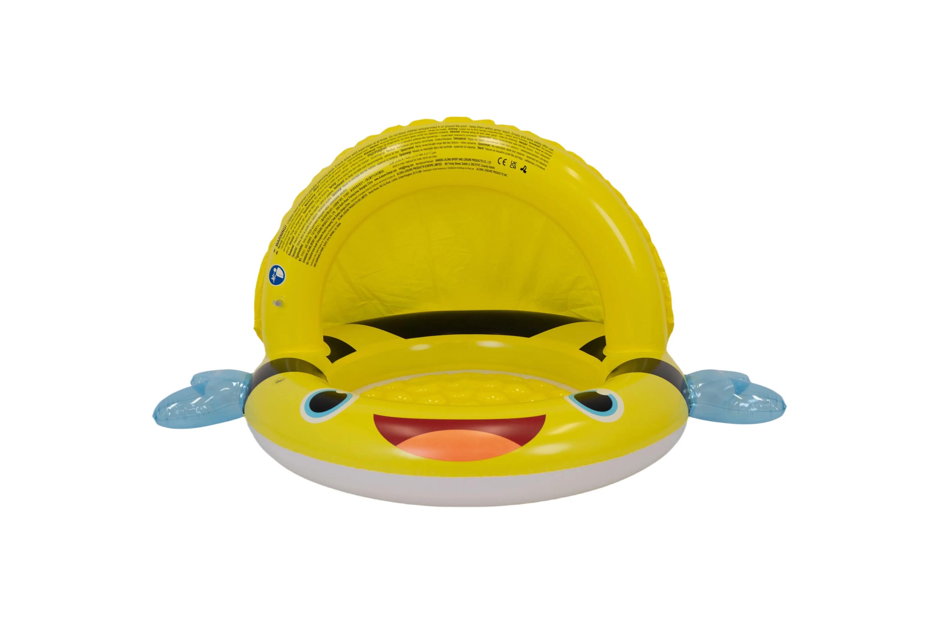 Baby-Planschbecken „Biene“ mit Sonnendach, Kinderpool 130x95x66cm 8/9