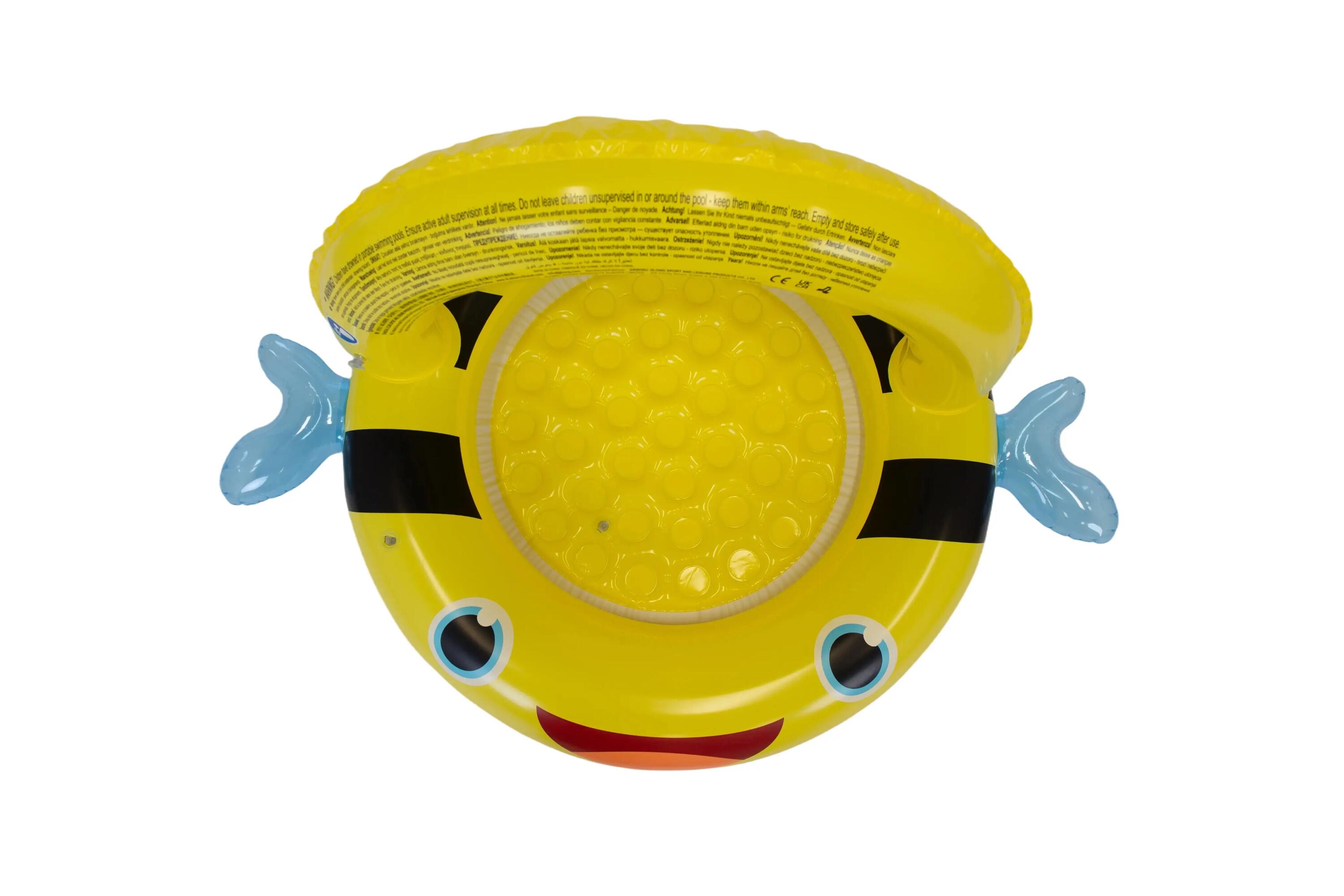 Baby-Planschbecken „Biene“ mit Sonnendach, Kinderpool 130x95x66cm 5/9