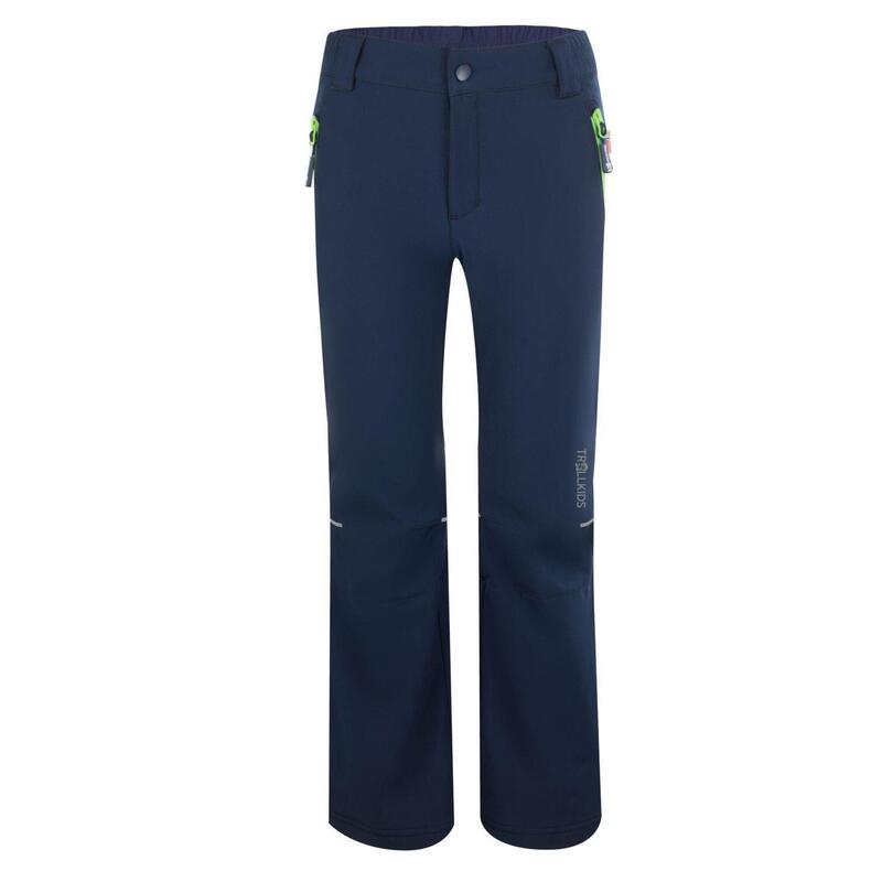 Pantalon Softshell Hemsedal pour enfants Hydrofuge Bleu marine / Vert