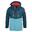 Kinder 3in1 Jacke Bryggen Petrolblau/Rot