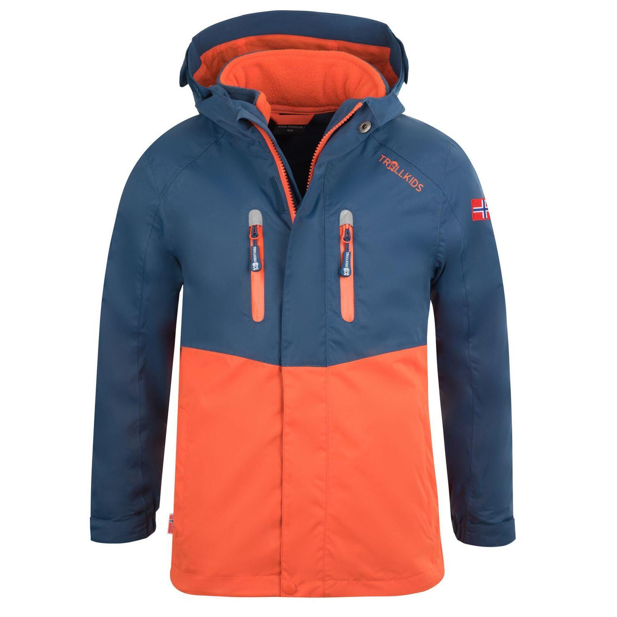 Bryggen 3in1 waterproof jacket for children Mystik Blue / Orange