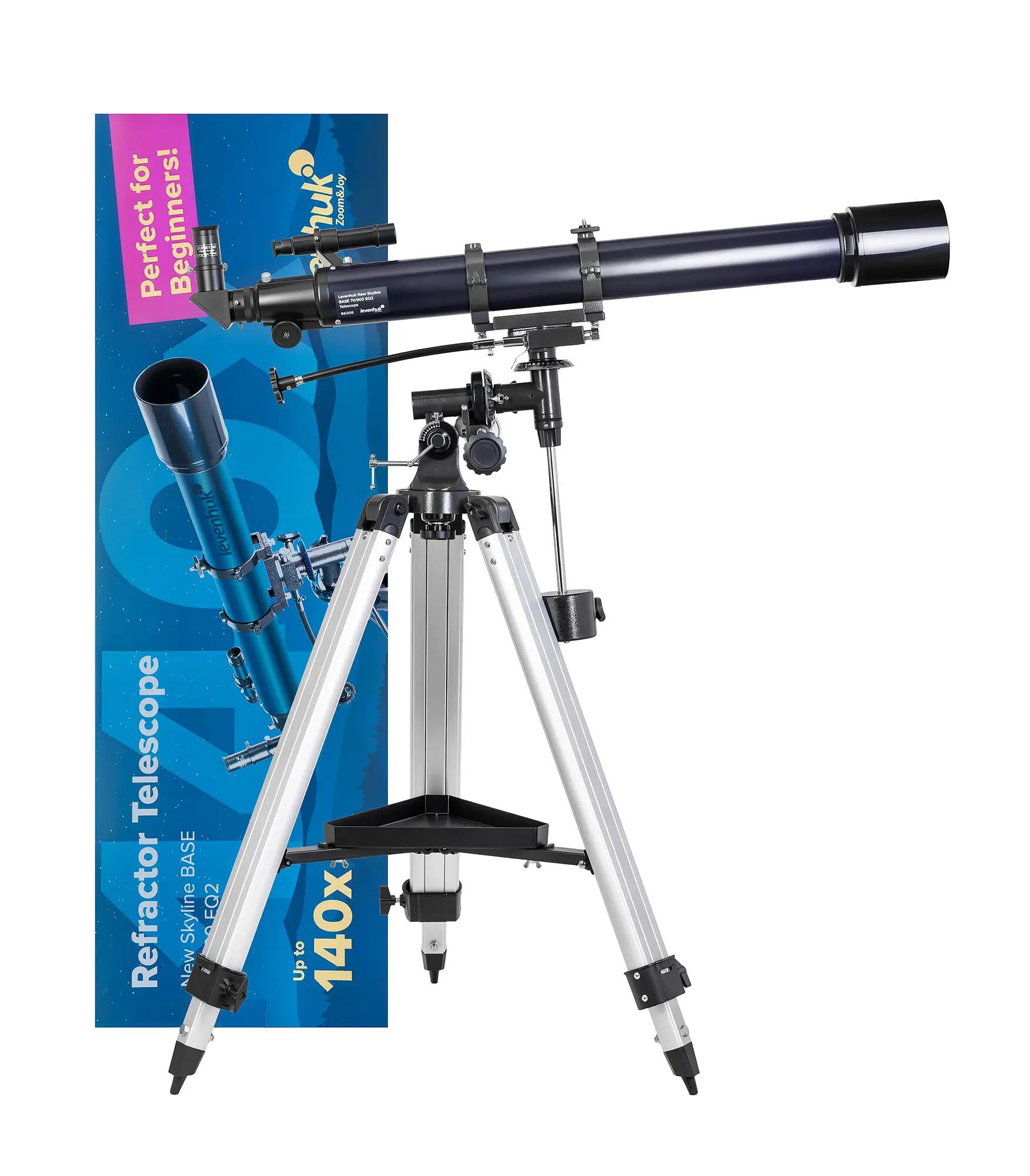 Telescoop refractor 70 mm - BASE 70/900 EQ2 - Zwart 2/13