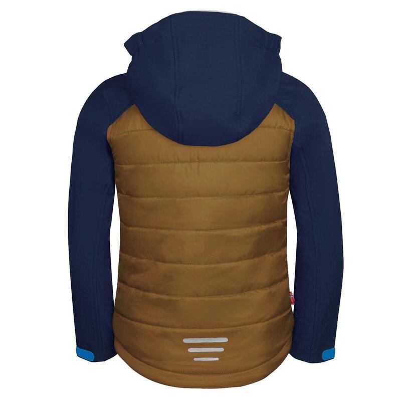 Kinder Hybrid Softshell Jacke Lysefjord Marineblau/Bronze/Azurblau