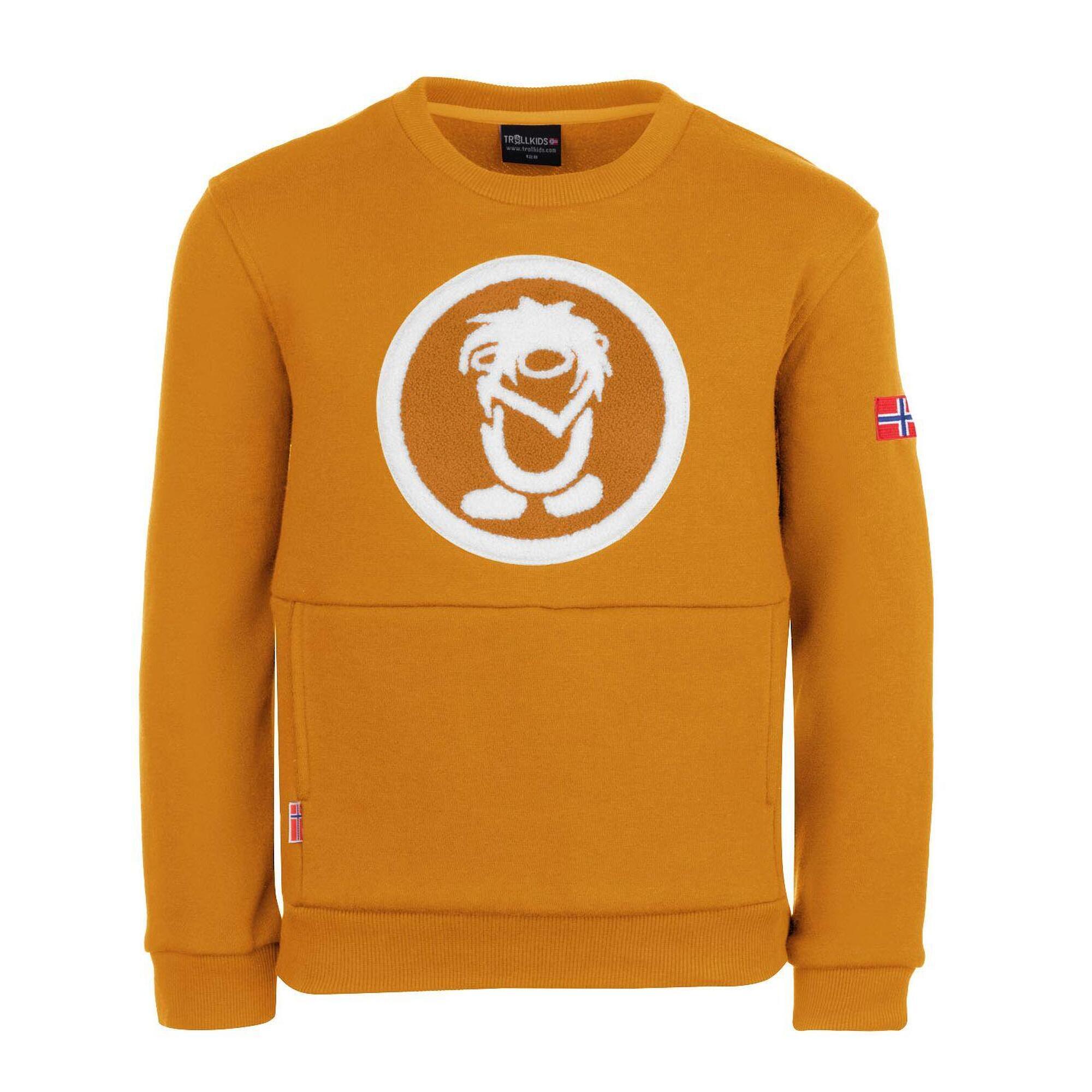 Trolltunga children's sweatshirt gold-yellow