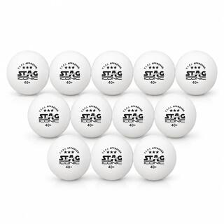 STAG Iconic 3-Star Supreme TT Balls, 40+mm, Pack of 12