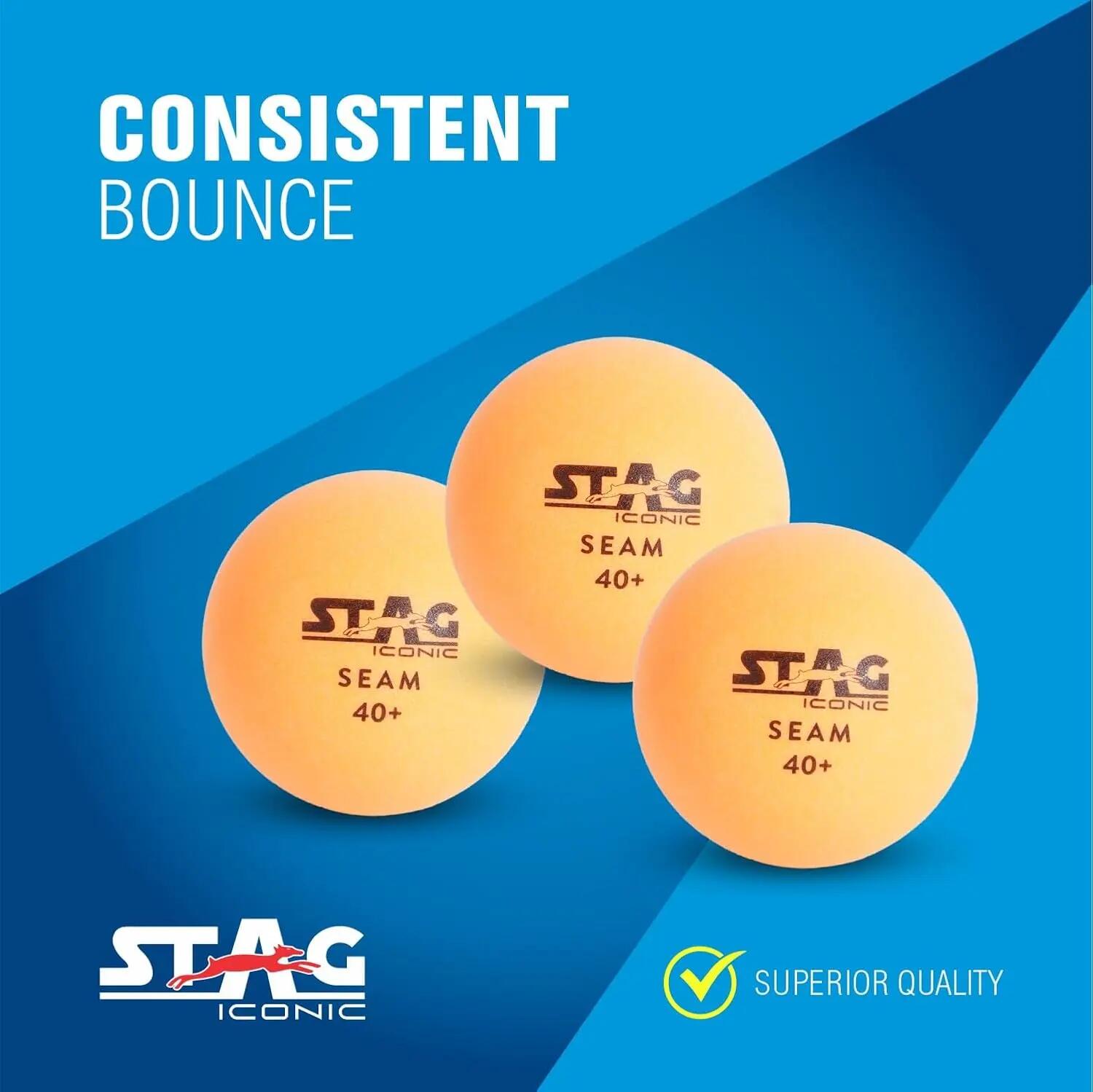 STAG Iconic Seam Orange TT Balls, 40+mm, Pack of 12 -  5
