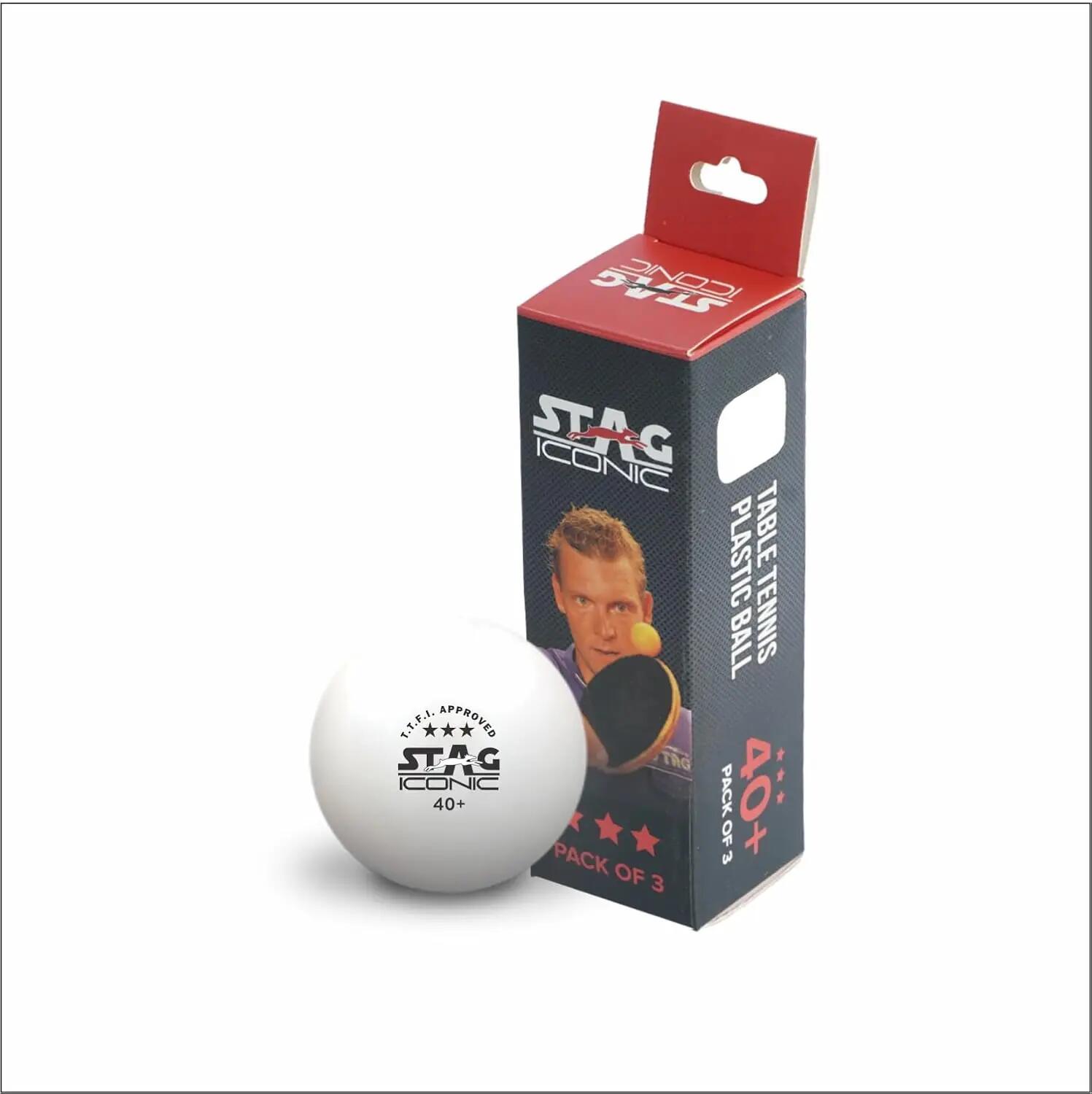 STAG Iconic 3-Star Supreme TT Balls, Pack of 3 -  4
