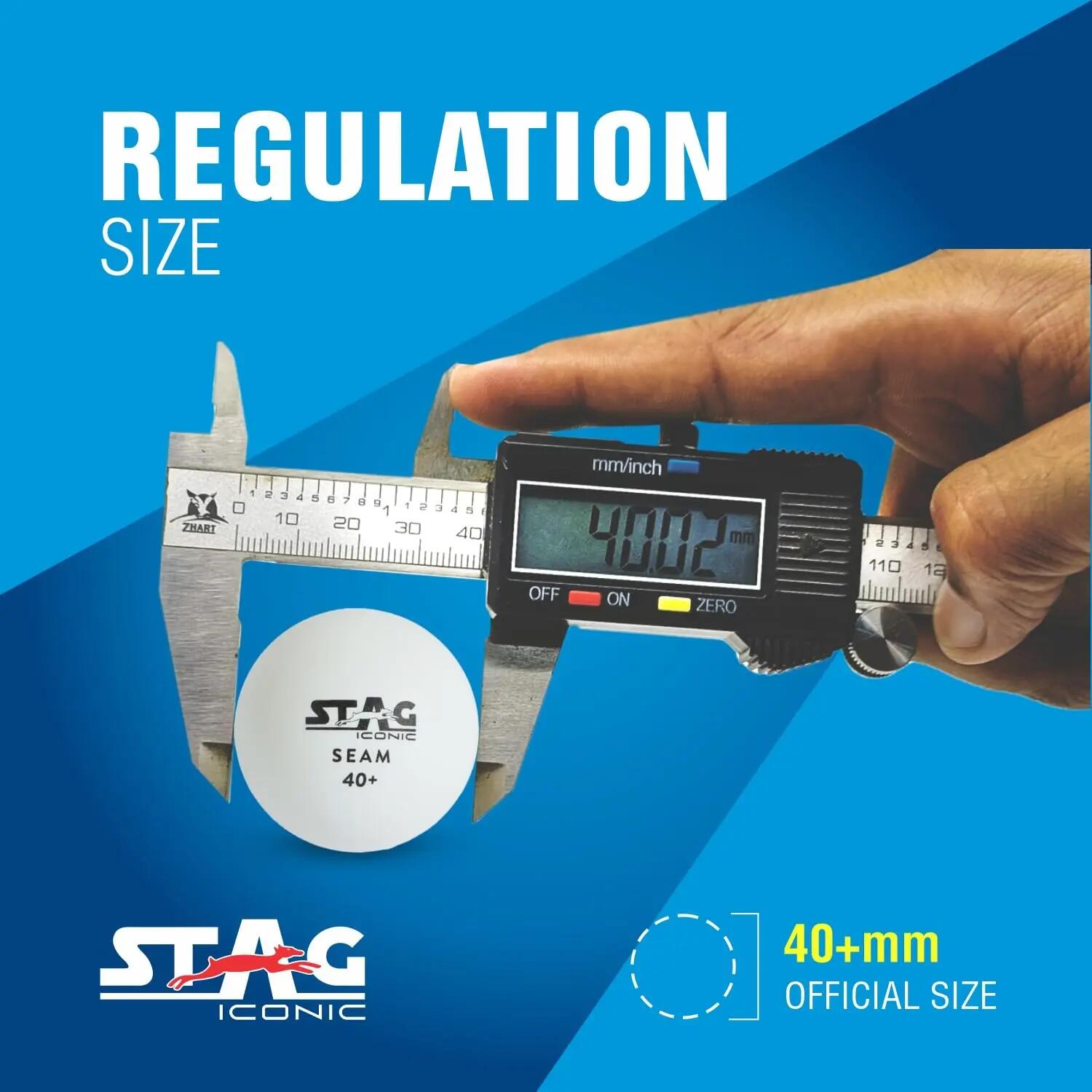 STAG Iconic Seam White TT Balls, 40+mm, Pack of 12 -  3